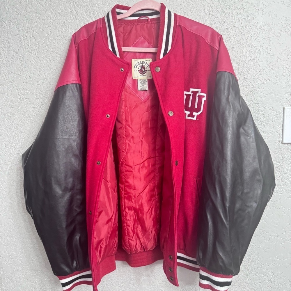 Vintage Indiana Hoosiers Varsity Jacket Steve & Barry’s Wool Men’s XXL - Picture 5 of 9